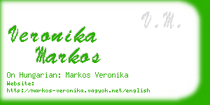 veronika markos business card